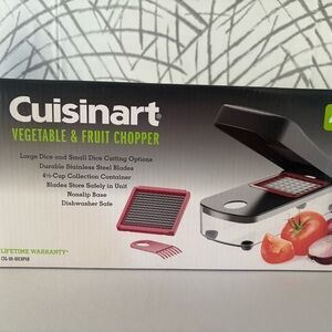 Cuisinart Black and Red Chopper with Stainless Steel Blades